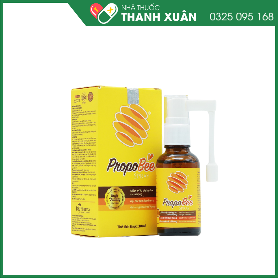 Xịt họng keo ong PropoBee Spray hỗ trợ làm dịu cơn đau họng, giảm ngứa rát và ho viêm họng